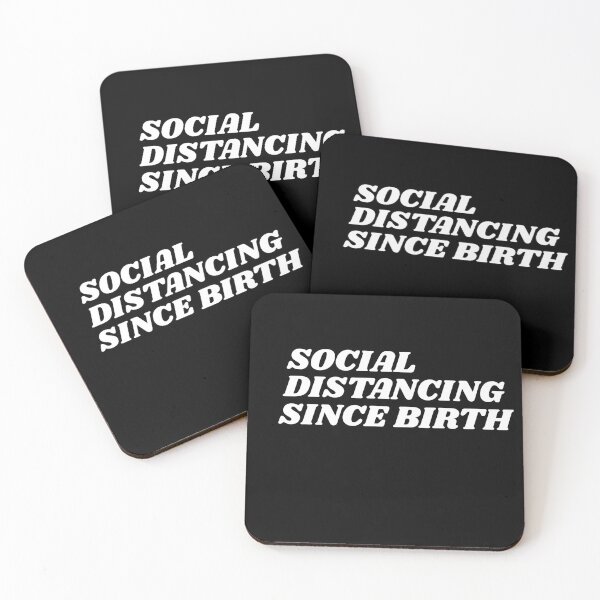 Item preview, Social Distancing Since Birth - Black designed and sold by Merch_Tingz.