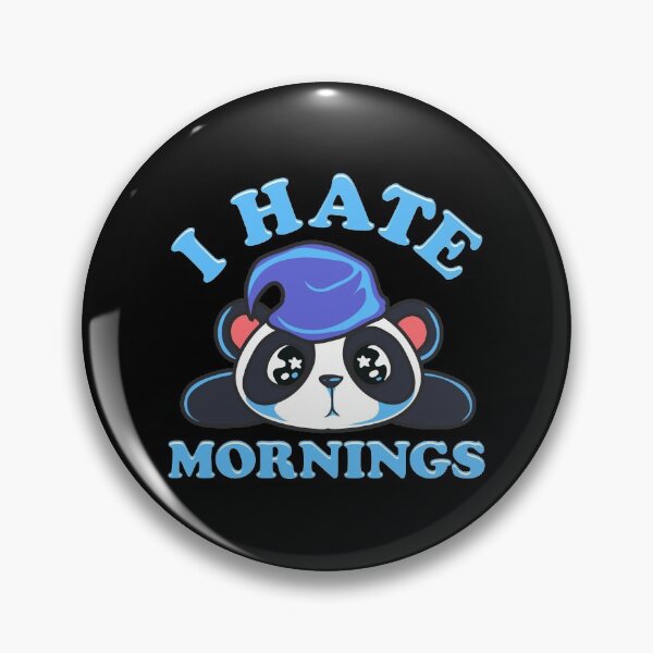 Item preview, Cute & Funny I Hate Mornings Lazy Sleepy Panda designed and sold by perfectpresents.