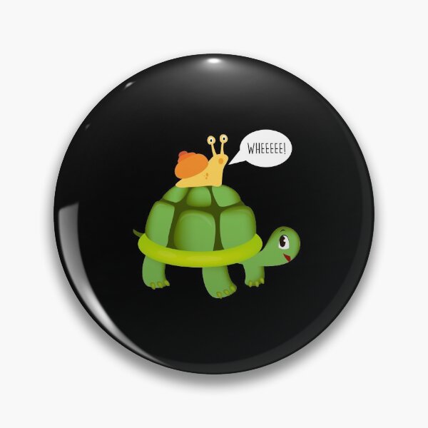 Item preview, Cute Snail Riding on Turtle Yelling Whee Animals designed and sold by perfectpresents.