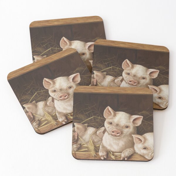 Item preview, The Prize Piggies Christmas and New Year Card by L. Prang & Co designed and sold by digitalvintage.