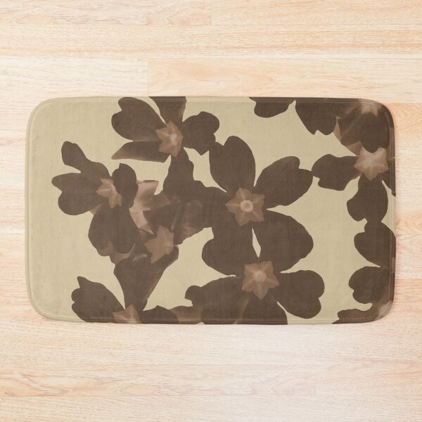 Item preview, Brown primrose flowers on beige background designed and sold by by-jwp.