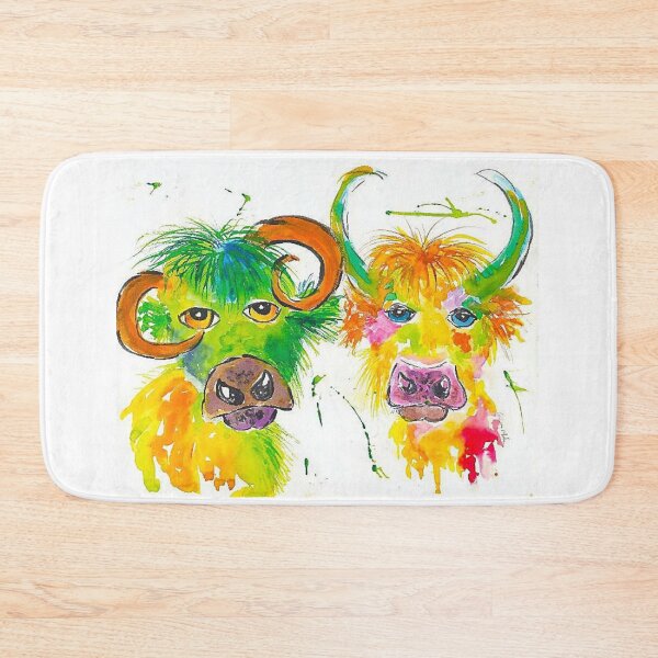 Item preview, Two Quirky Colourful Bulls designed and sold by Casimirasart.