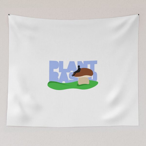 Item preview, Mushroom and someone in a plant-based sky - no caption light shirt designed and sold by Looking Daggers.