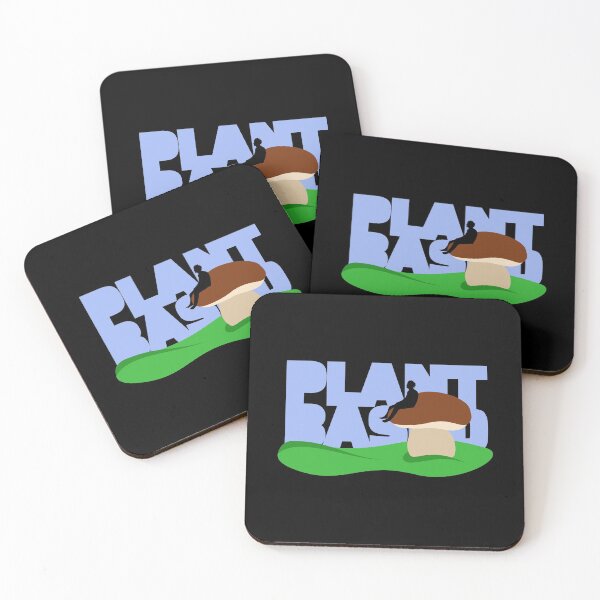 Item preview, Mushroom and someone in a plant-based sky - no caption dark shirt designed and sold by Looking Daggers.