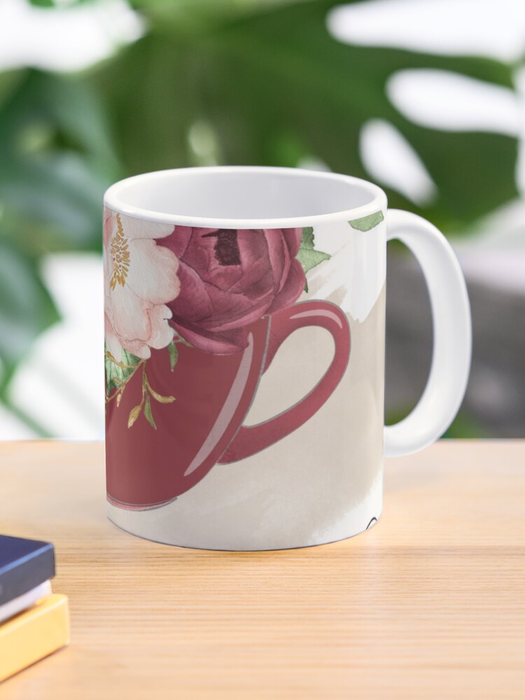 Floral Inspirations Four Piece Coffee Mug Set