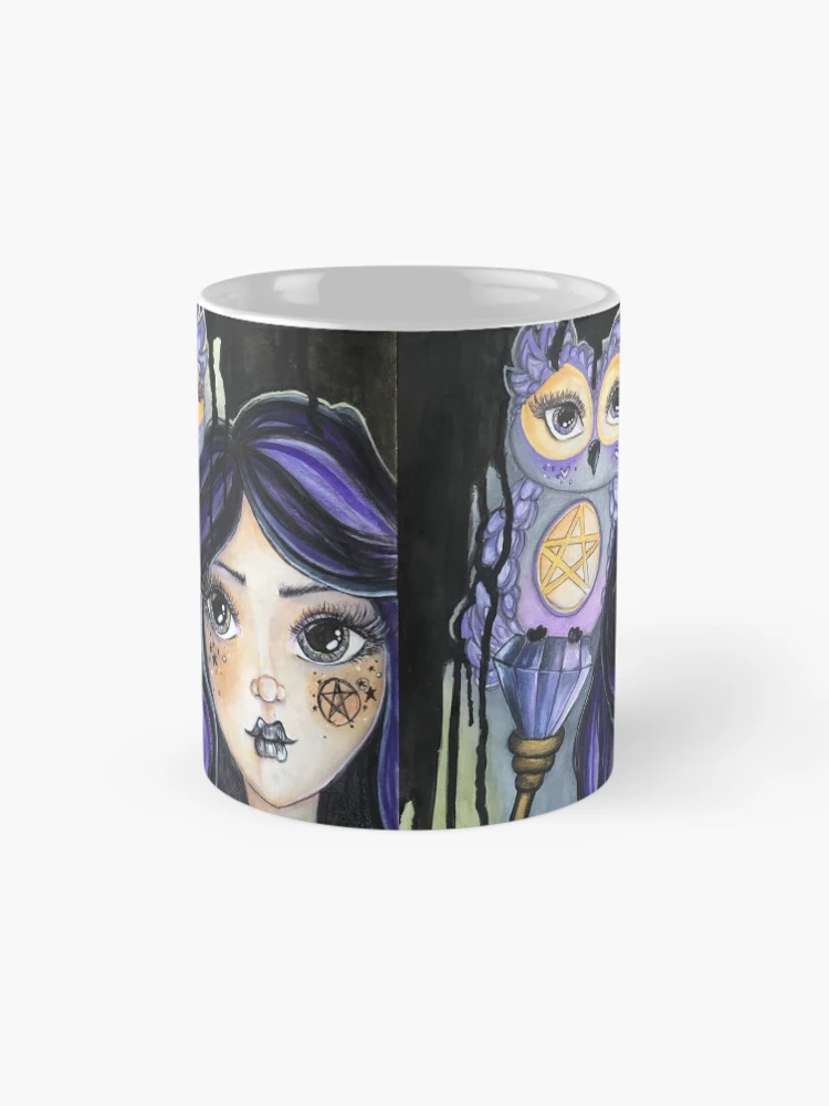 Thumbnail 4 of 6, Coffee Mug, Oracle Owl designed and sold by RuffledAndPunk.