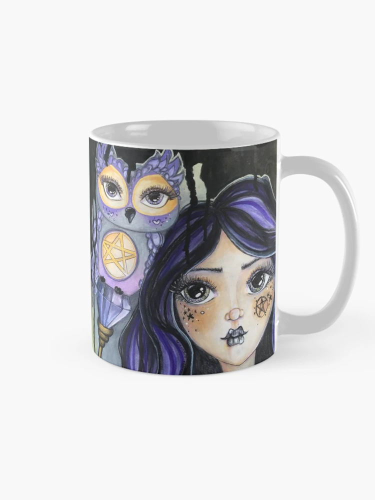 Thumbnail 3 of 6, Coffee Mug, Oracle Owl designed and sold by RuffledAndPunk.