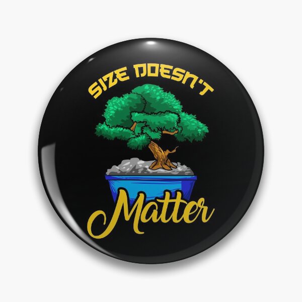 Item preview, Funny Size Doesn't Matter Small Bonsai Tree Plant designed and sold by perfectpresents.