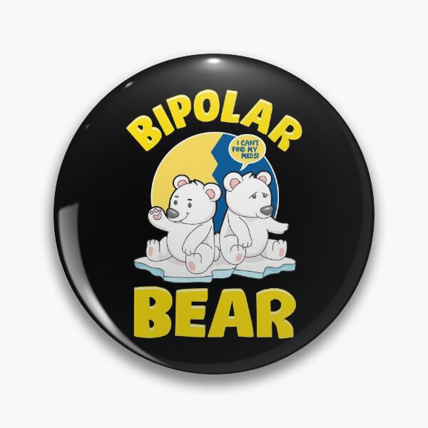 Item preview, Bipolar Bear Polar Bears Emotional Polarity Pun designed and sold by perfectpresents.