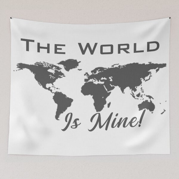 Item preview, The World Is Mine! Simple White designed and sold by anm7.