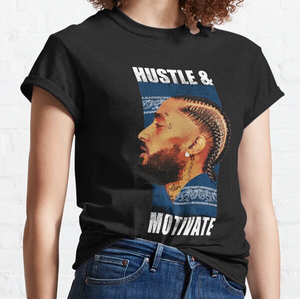 Hussle and Motivate Nipsey Hussle Hip-Hop Rap Graffiti T-Shirt Hustlers Motivati 