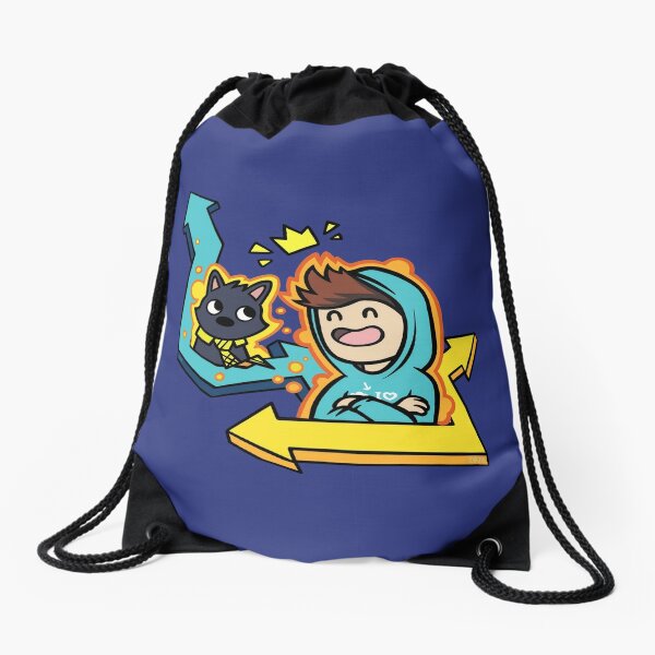 Gaming Drawstring Bags Redbubble - i made a roblox obby youtube roblox denis daily vault boy