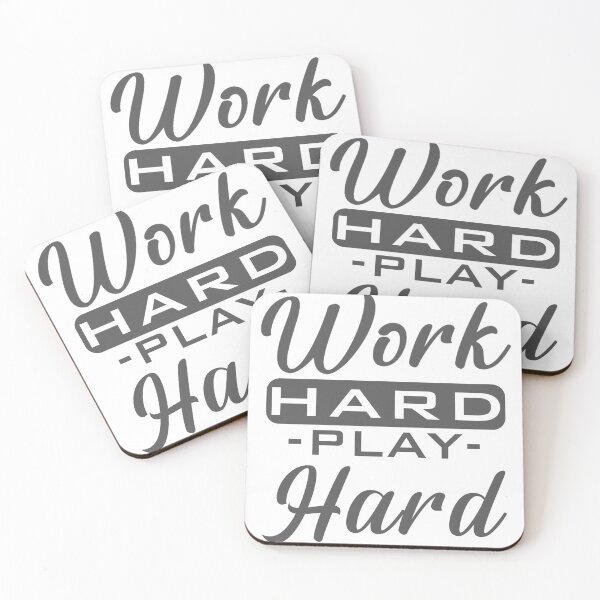 Item preview, Work Hard Play Hard Simple White designed and sold by anm7.