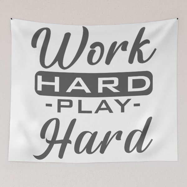 Item preview, Work Hard Play Hard Simple White designed and sold by anm7.