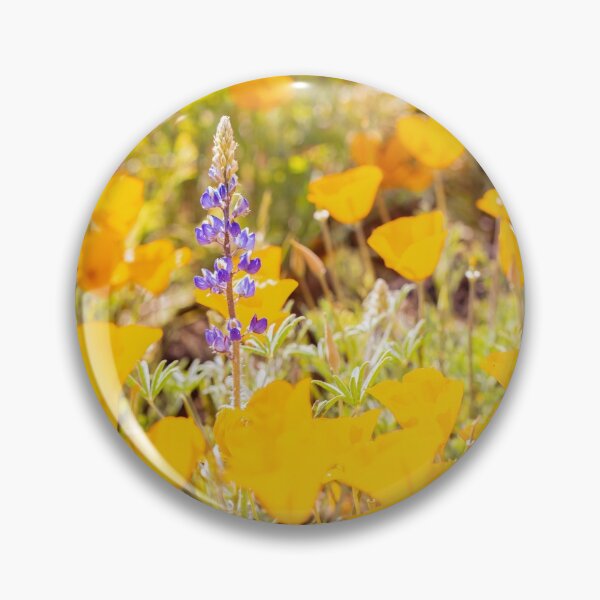 Item preview, A single lupine blooming in a field of poppies designed and sold by Squirrel-Girl.