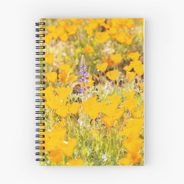 Item preview, A single lupine blooming in a field of poppies designed and sold by Squirrel-Girl.