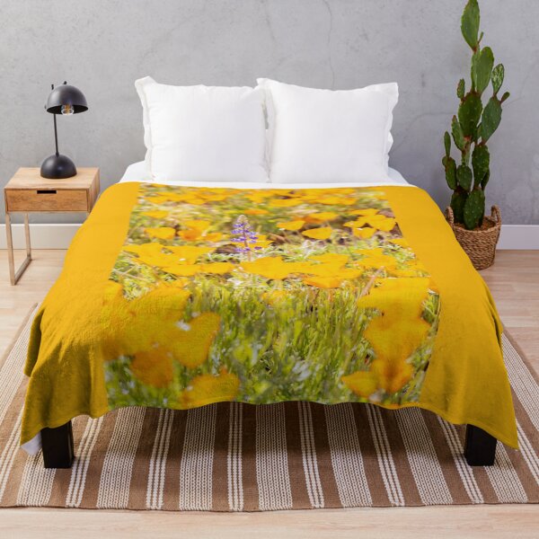 Item preview, A single lupine blooming in a field of poppies designed and sold by Squirrel-Girl.