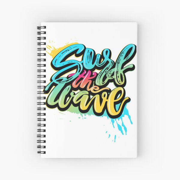 Surf the Wave Spiral Notebook