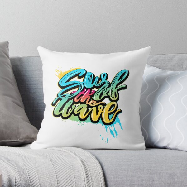 Surf the Wave Throw Pillow