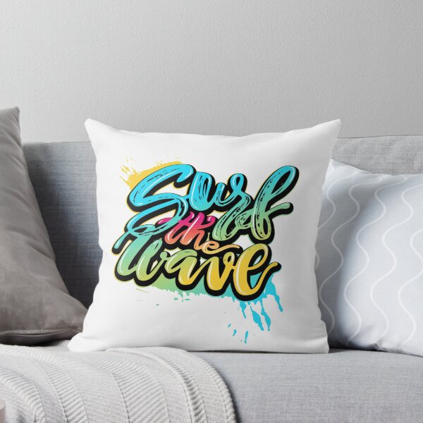 Surf the Wave Throw Pillow