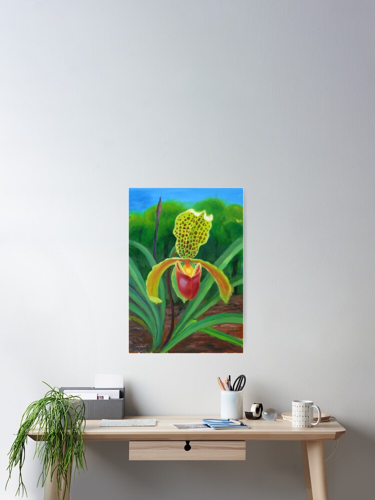 Thumbnail 2 of 3, Poster, SLIPPER ORCHID designed and sold by HAYM.