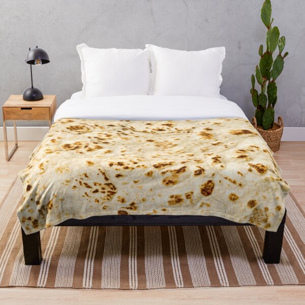 Delicious Pita Bread Funny Art Pattern Throw Blanket