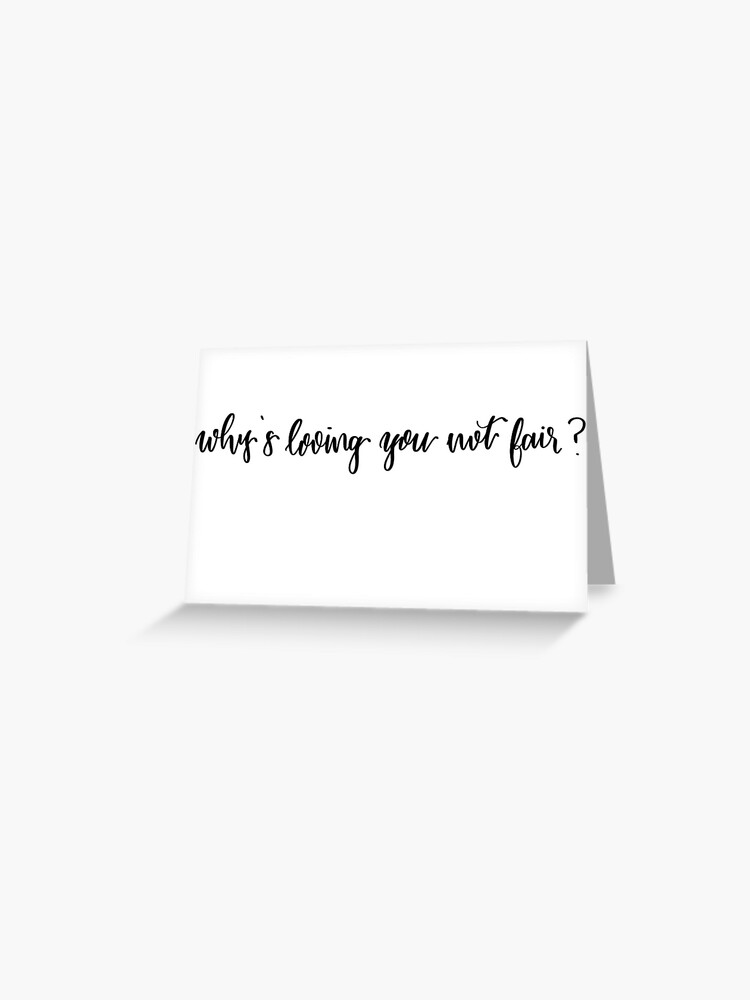 Why's loving you not fair? quote from song Everywhere by Niall Horan  digital lettering Sticker Sticker for Sale by averycooluser