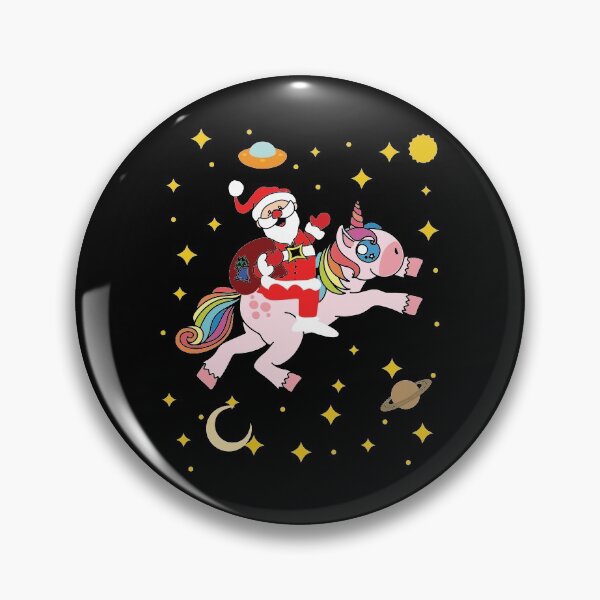 Item preview, Cute Santa Claus Riding a Unicorn Through Space designed and sold by perfectpresents.