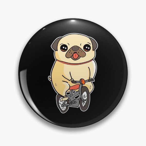 Item preview, Pug Puppy Riding Bicycle Adorable Dog Bike Ride designed and sold by perfectpresents.