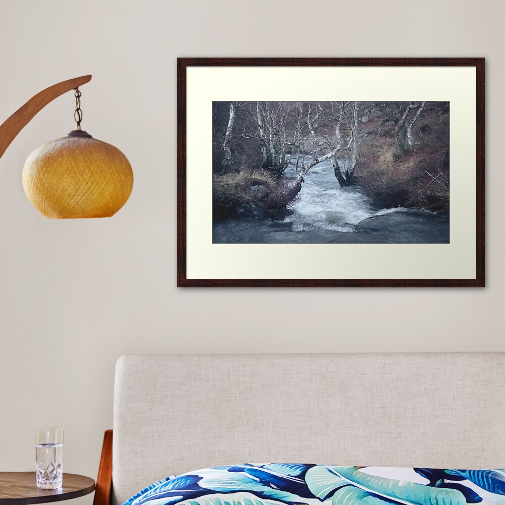 Lochan an Daimh Run-off Framed Art Print