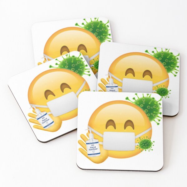 Corona Emoji Coasters (Set of 4)
