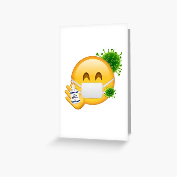 Corona Emoji Carte de vœux