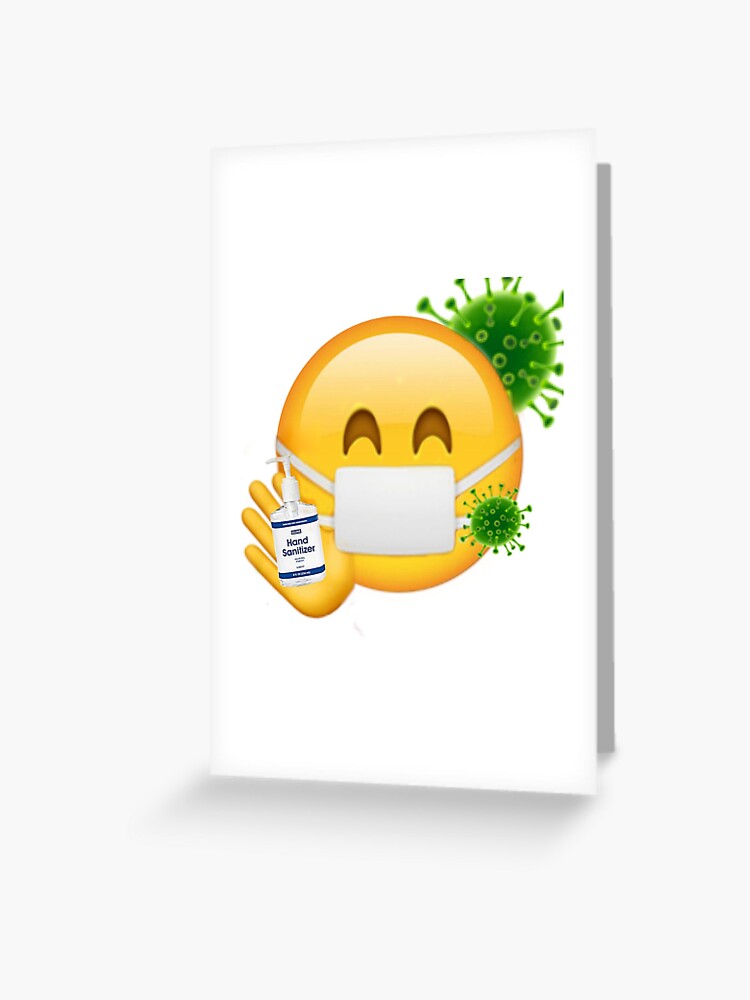 Carte De Vœux Corona Emoji Par Heccingstickers Redbubble