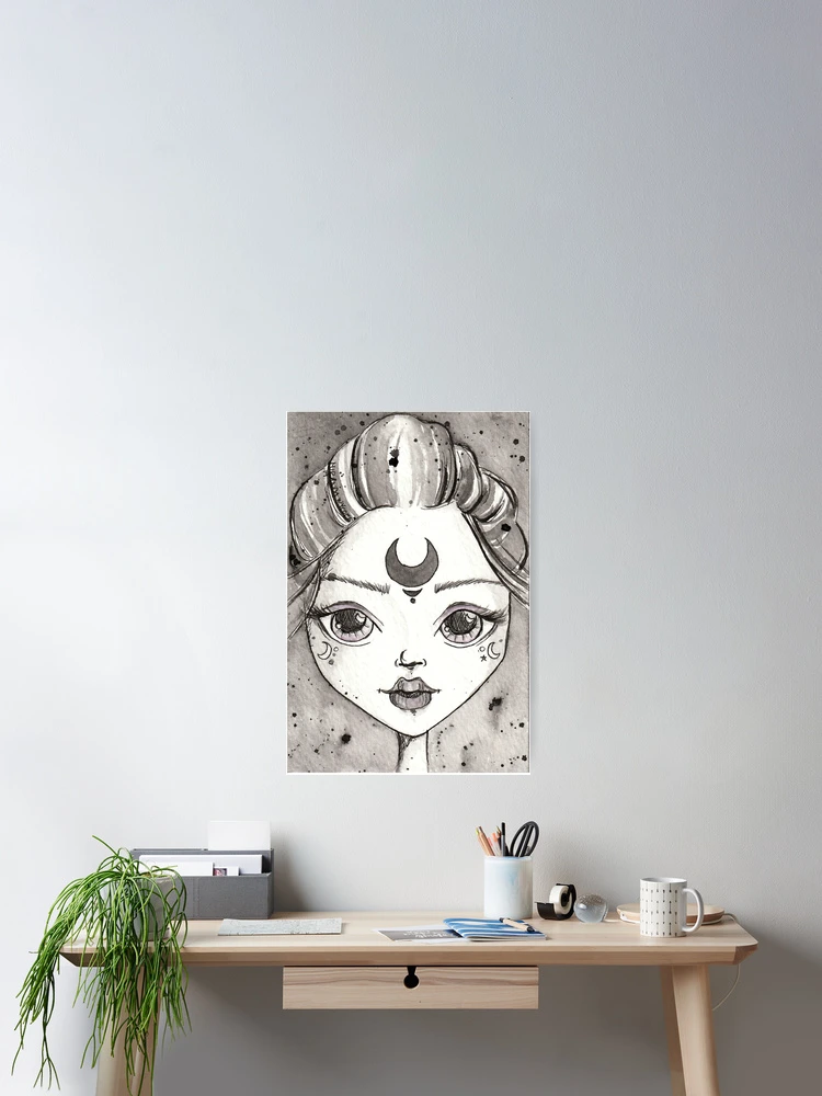 Thumbnail 2 of 3, Poster, Moon Goddess designed and sold by RuffledAndPunk.