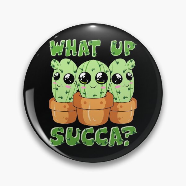Item preview, What Up Succa? Cute & Funny Succulent Pun Cactus designed and sold by perfectpresents.