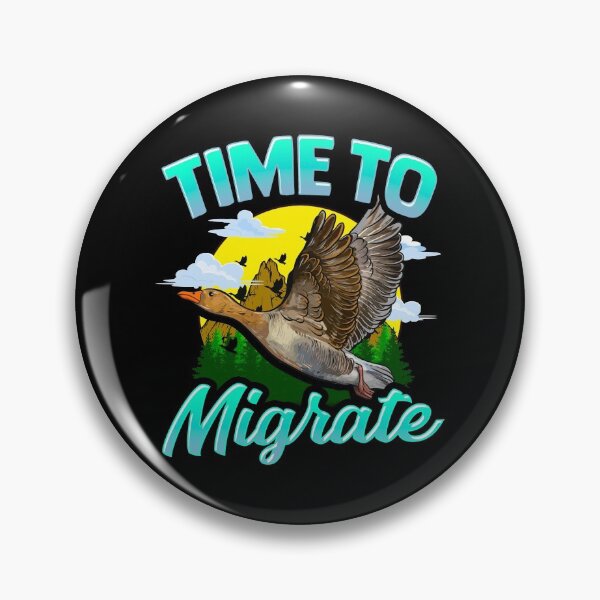 Item preview, Time To Migrate Goose Bird Migration Pun designed and sold by perfectpresents.