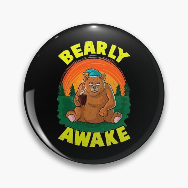 Item preview, Bearly Awake Sleeping Bear Funny Barely Awake Pun designed and sold by perfectpresents.