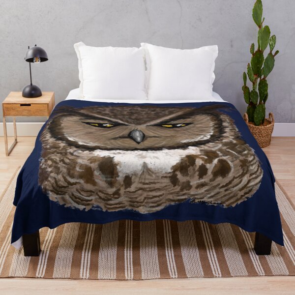 Item preview, Angry Great Horned Owl designed and sold by ScribbOwls.