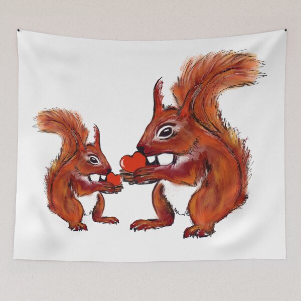 Item preview, Squirrel love designed and sold by KitCatCards.