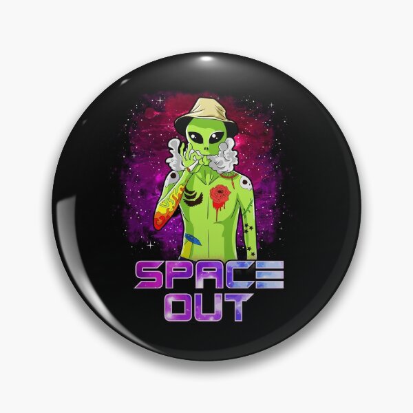 Item preview, Space Out Hipster Alien Smoking & Spacing Out UFO designed and sold by perfectpresents.