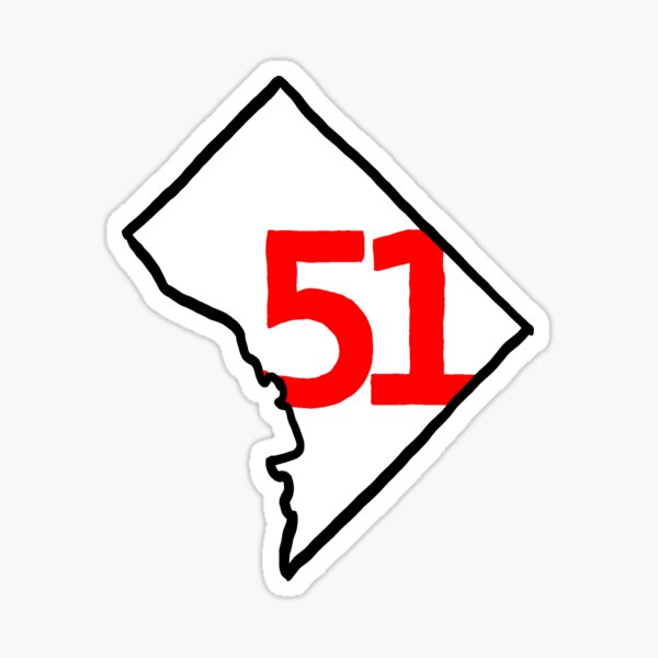 Washington DC Statehood 51 Sticker