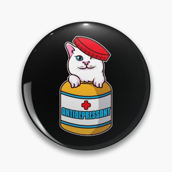 Item preview, Adorable Cat Antidepressant Pets Fix Depression designed and sold by perfectpresents.