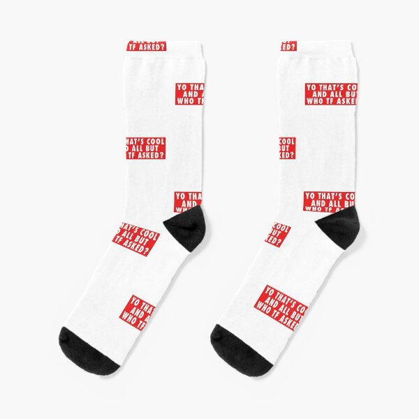 Official Gamer Red Box White Text Socks By Eddiemarr Redbubble - roblox wand gears