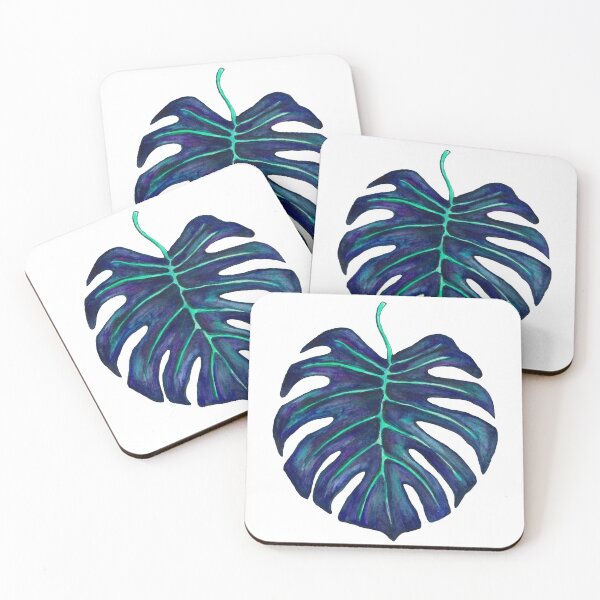 Item preview, Blue monstera leaf designed and sold by susserain.