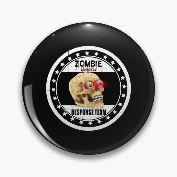 Zombie Pins And Buttons Redbubble - roblox zombie attack with new screen recorder