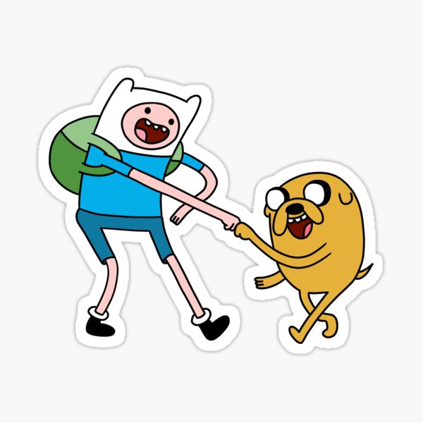 Finn y Jake | Personajes de tiempo de aventura Pegatina