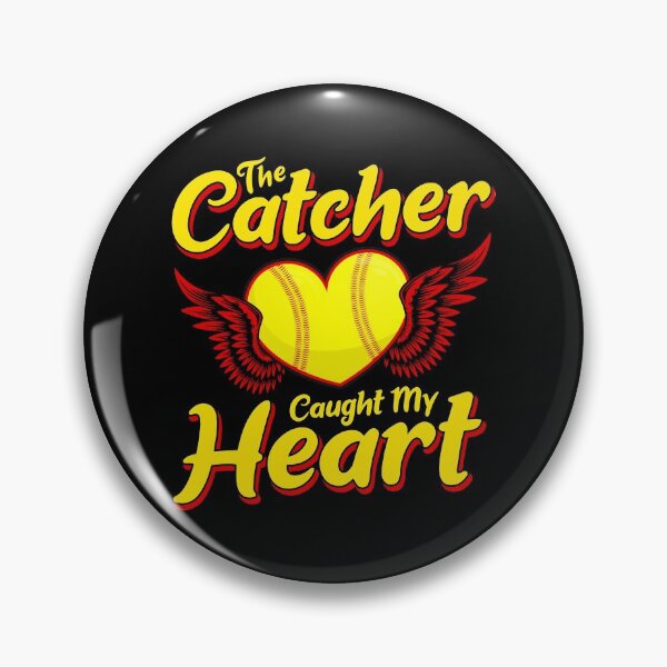 Item preview, Cute The Catcher Caught My Heart Baseball Softball designed and sold by perfectpresents.
