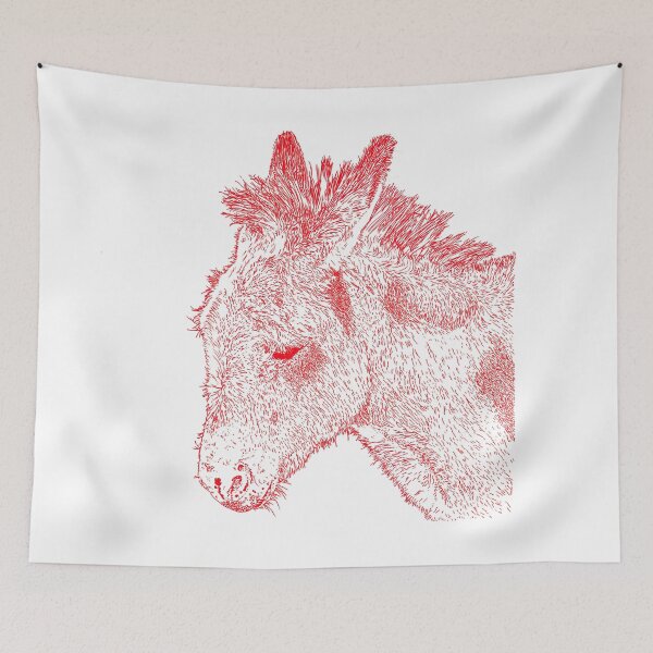 Item preview, donkey drawing, red designed and sold by dnparker.