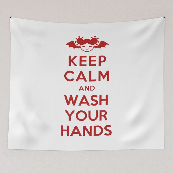 Item preview, Keep Calm and Wash Your Hands - Red on White designed and sold by joshcartoonguy.
