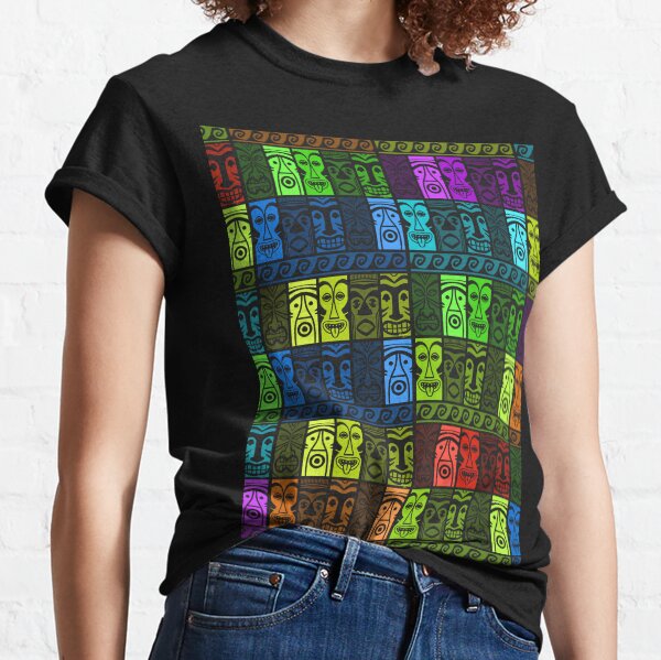Item preview, Colorful Rainbow of Tikis designed and sold by Erin Kant Barnard.